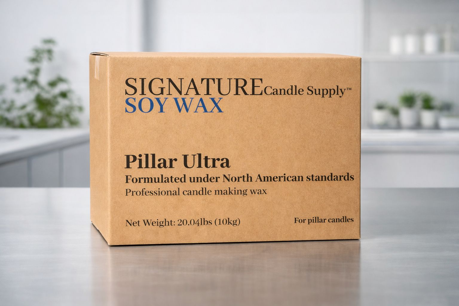 Signature Soy Wax Pillar Ultra for pillar candles– Pallet of 75 Boxes | 1,503 lb (750 kg) | EXW Miami